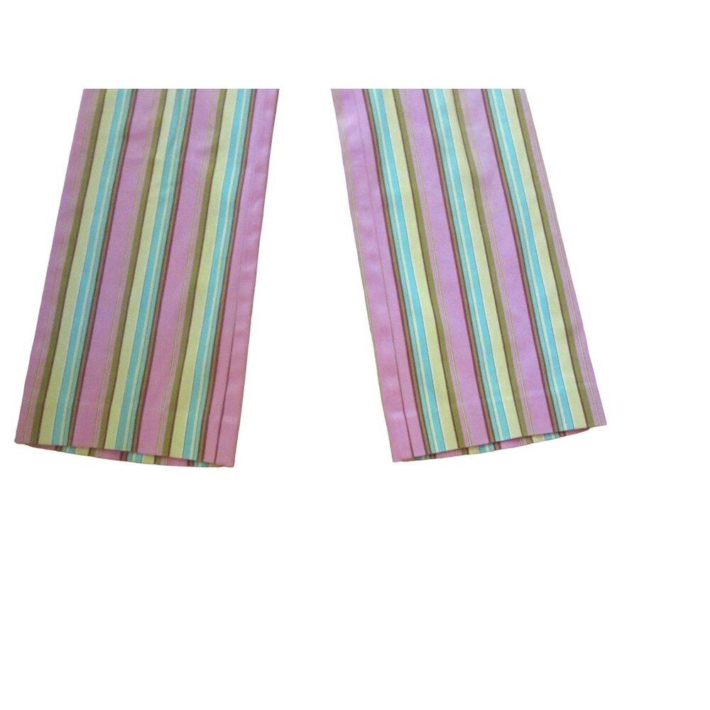 Vintage St John Sport Pastel Colors Striped High Waisted Pants in Size 6 - Picture 2 of 6